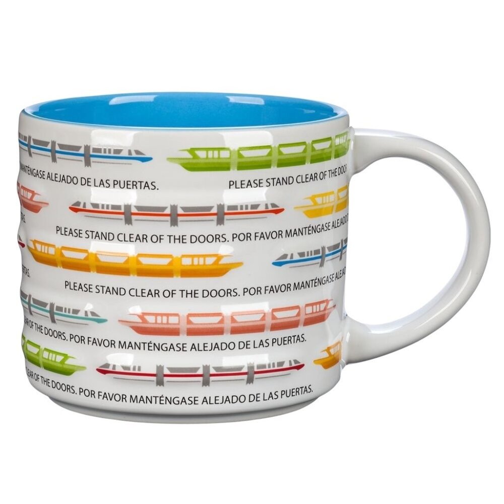 Disney Parks Monorail Please Stand Clear of the Doors Coffee Cup Mug